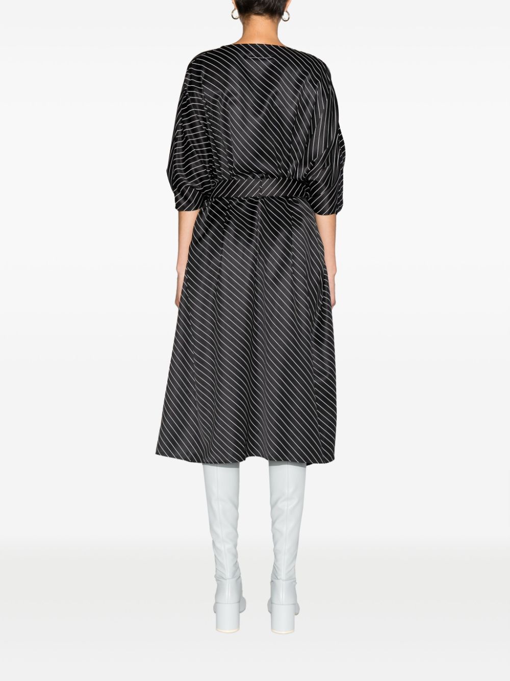 MM6 Maison Margiela striped belted midi dress Women