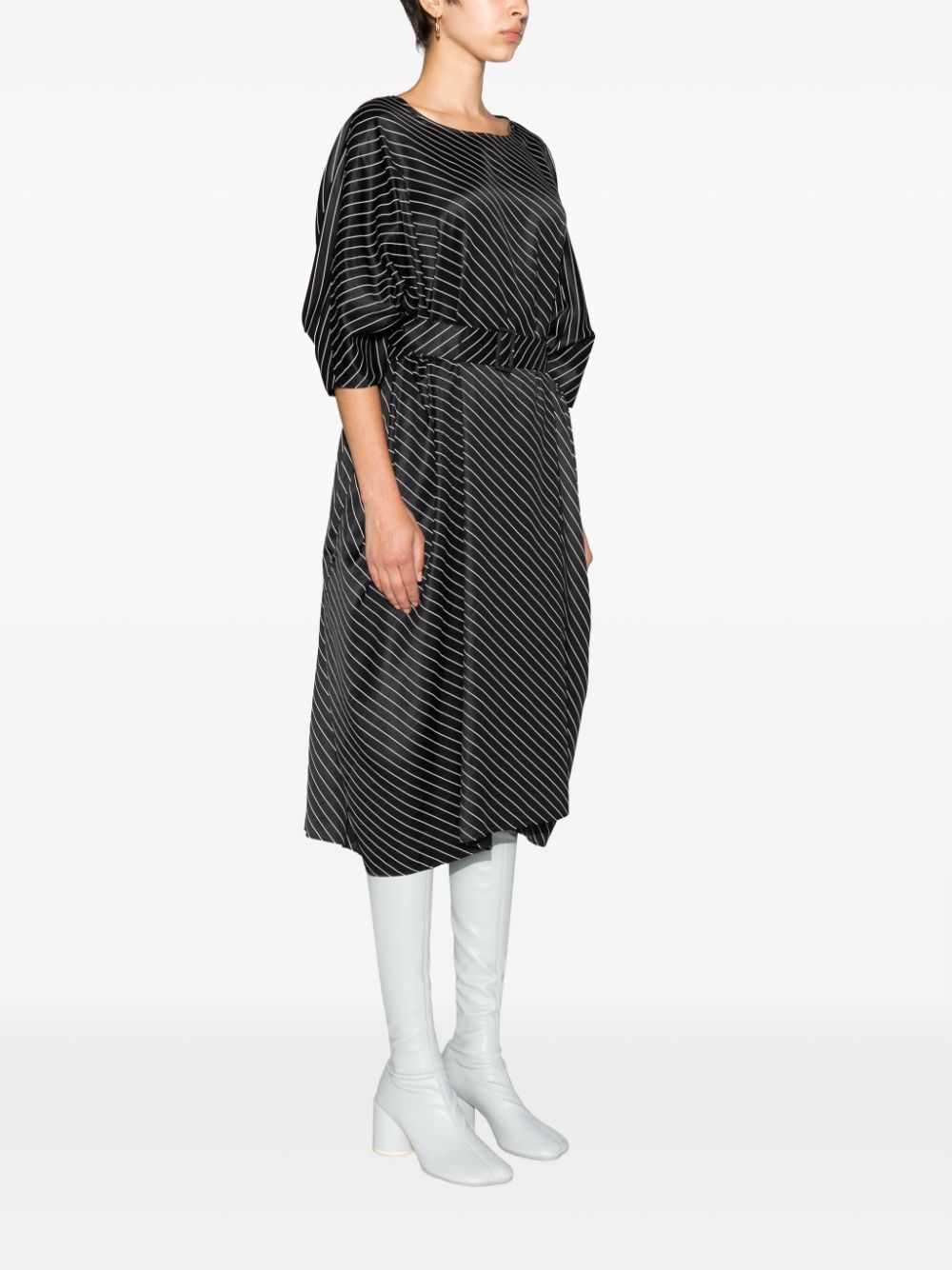 MM6 Maison Margiela striped belted midi dress Women