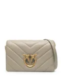 PINKO Classic Love leather shoulder bag - Green