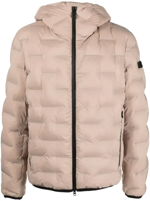 Peuterey logo-patch padded hooded jacket