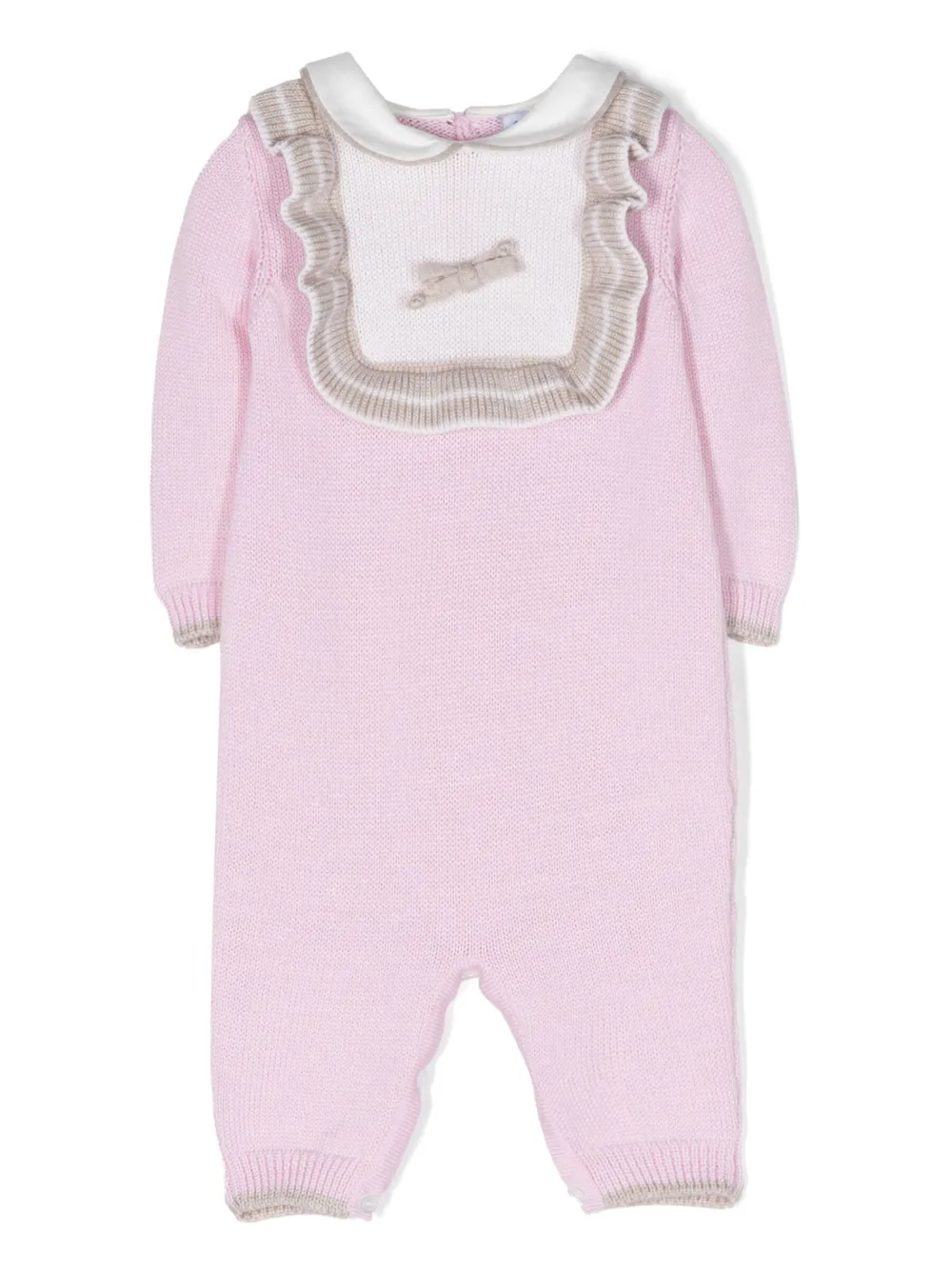 Siola bow-detail knitted romper | Pink | Image 1