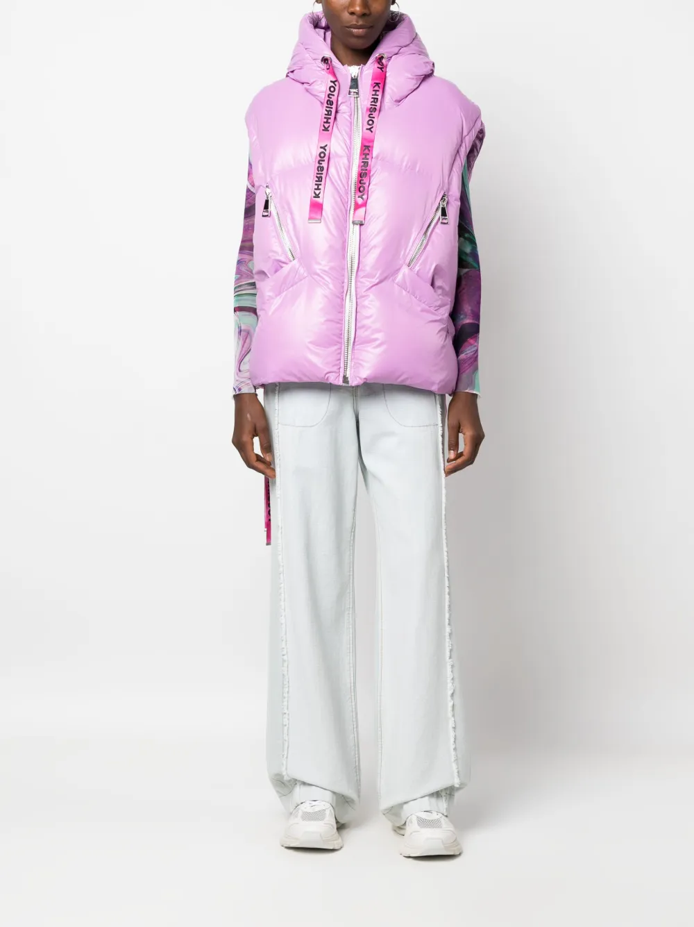 Khrisjoy Iconic quilted hooded gilet - Paars