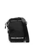Versace Jeans Couture logo-tape messenger bag - Black