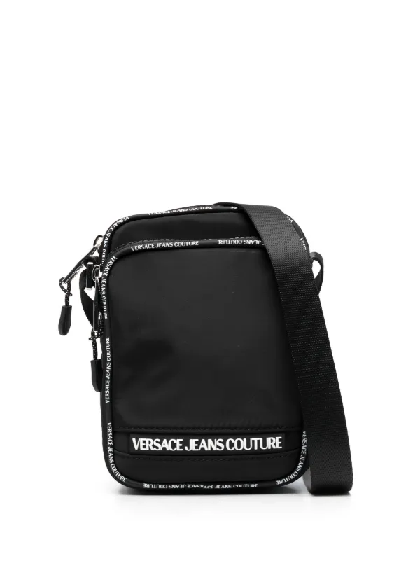 Versace Jeans Couture logo-tape Messenger Bag Black