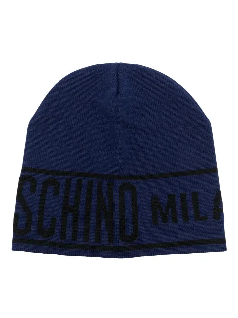 Moschino Beanie mit Intarsien-Logo