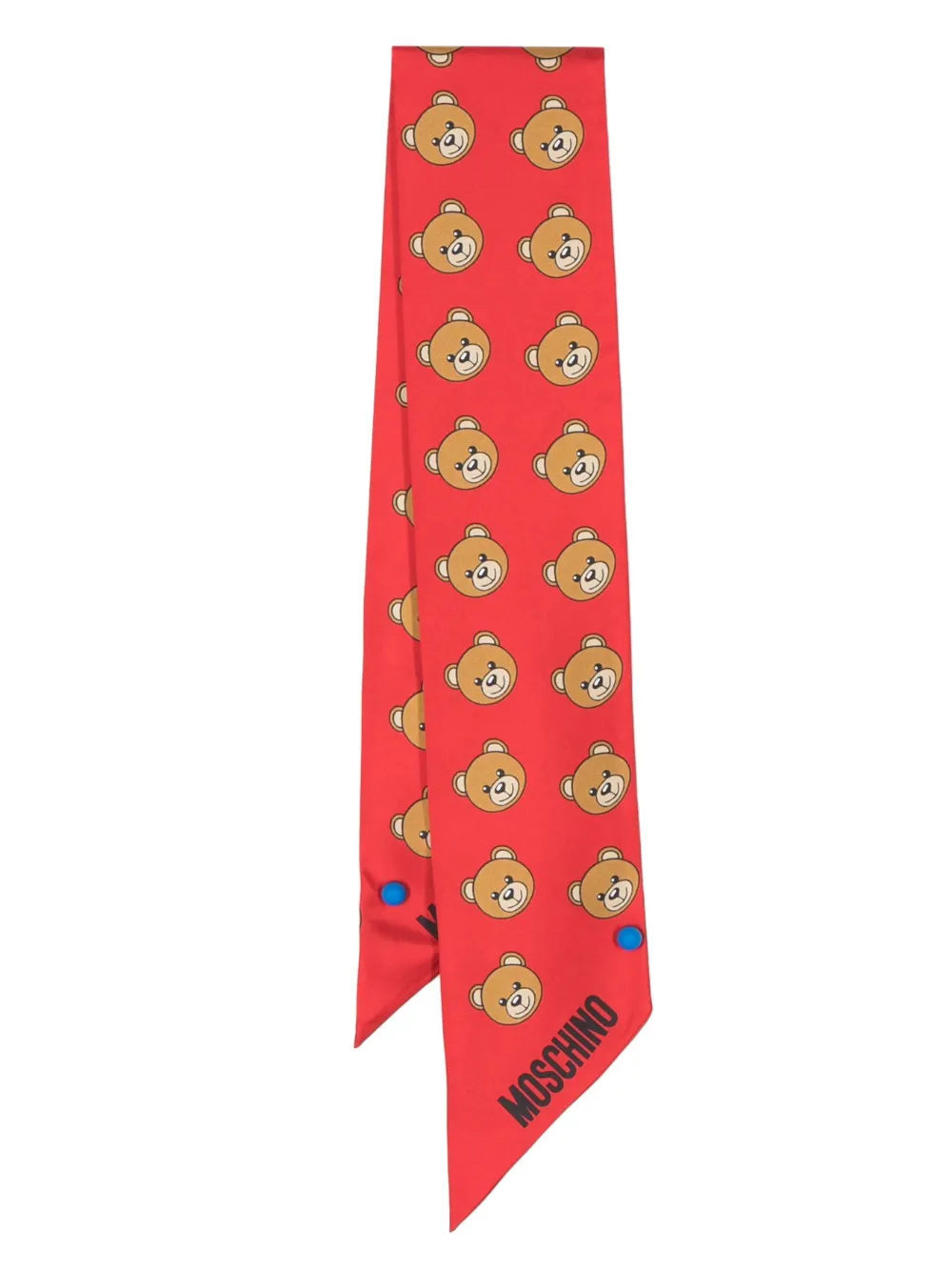 Moschino foulard Teddy Bear en soie - Rouge Top Merken Winkel