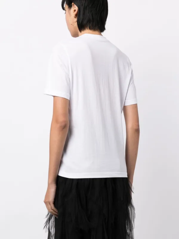 トップス JNBY see through design tee JNBY appliqué-detail Cotton T-shirt | White | FARFETCH