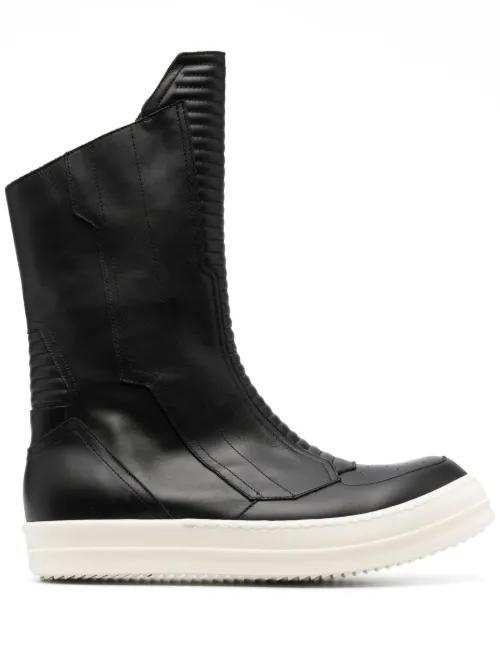 Bottines en cuir à bout rond - Rick Owens - Modalova