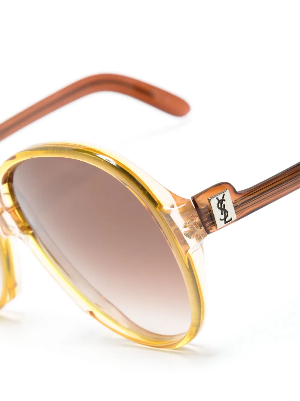 SAINT LAURENT 1970S TWO-TONE OVERSIZE-FRAME SUNGLASSES