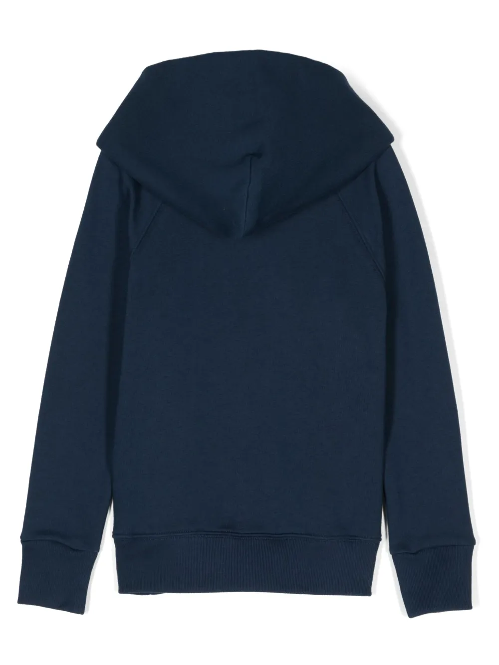 Gucci Kids logo-embroidered cotton hoodie - Blauw