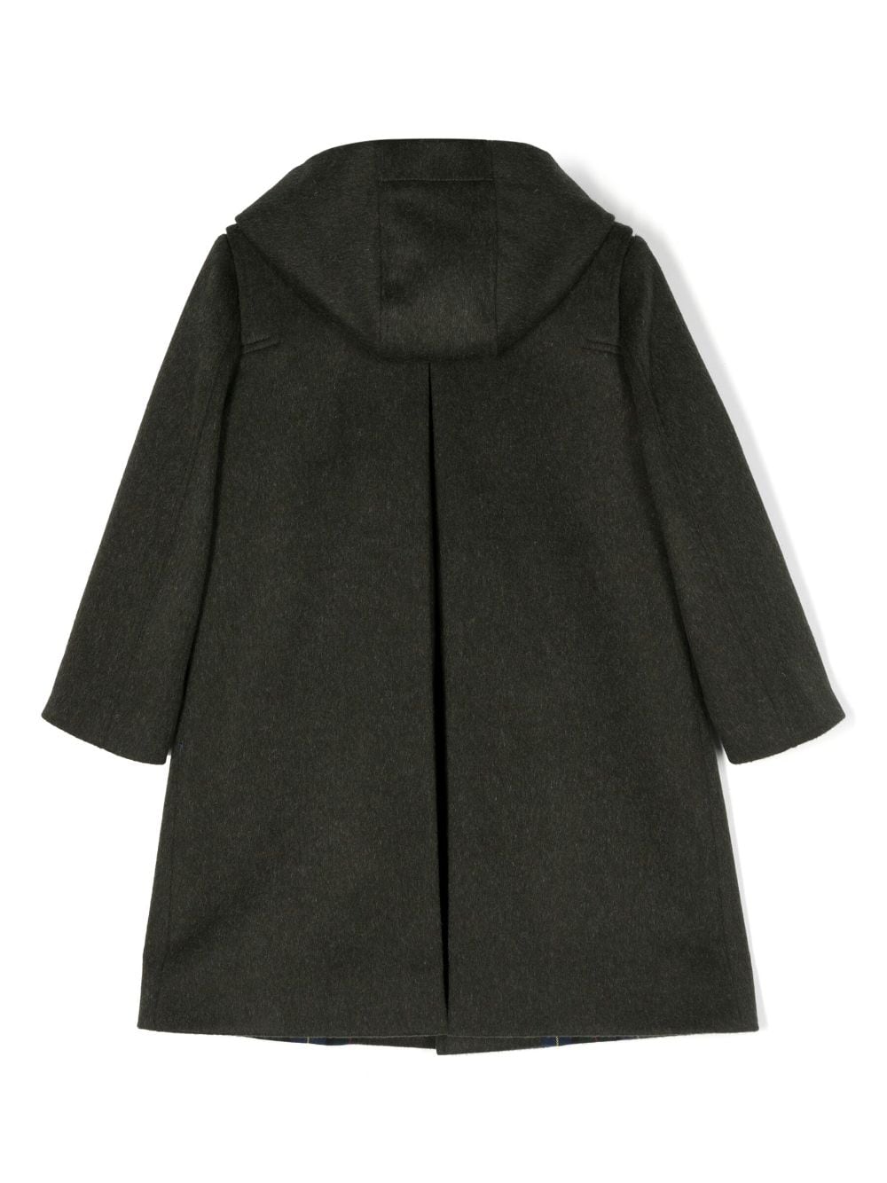 Siola single-breasted wool hooded coat - Groen