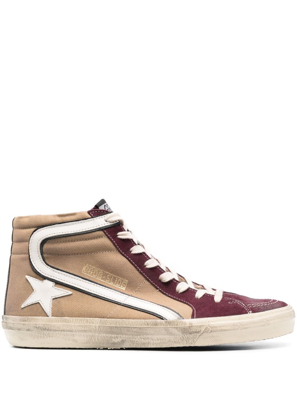 Golden Goose Slide logo-patch sneakers - Neutrals