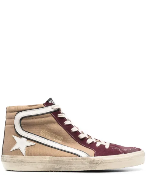 Golden Goose Slide logo-patch sneakers 