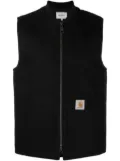 Carhartt WIP logo-patch zipped vest - Black