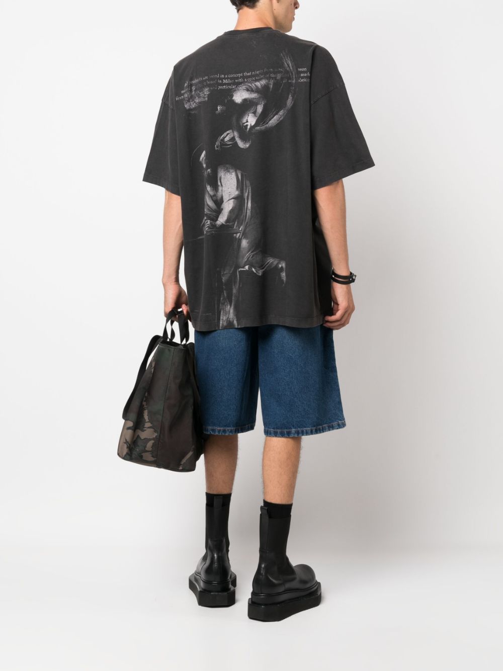 Off-White Caravaggio painting-print cotton T-shirt - Grijs