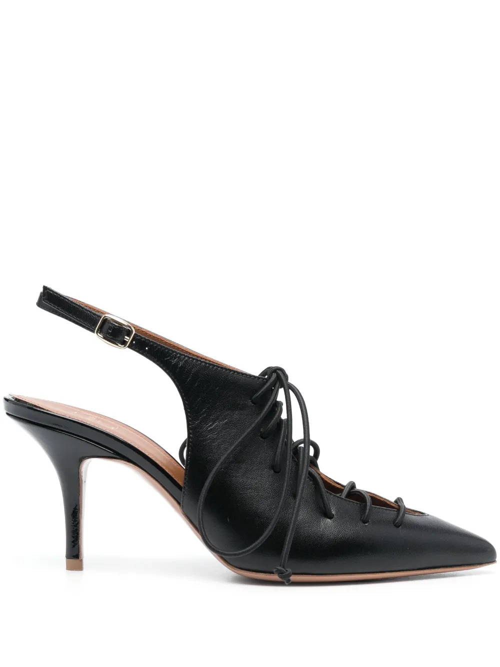 Malone Souliers Alessandra 90mm lace-up fastening pumps – Black