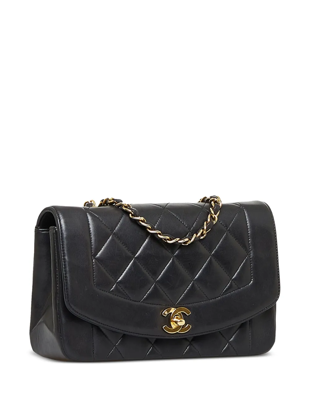 CHANEL Pre-Owned - 1994–1996 Diana shoulder bag - women - Lambskin - One Size - Black 2