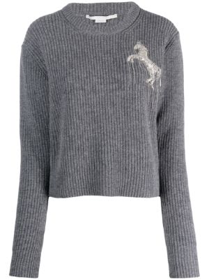 Stella McCartney Tiger-intarsia wool-blend jumper - ShopStyle Sweaters