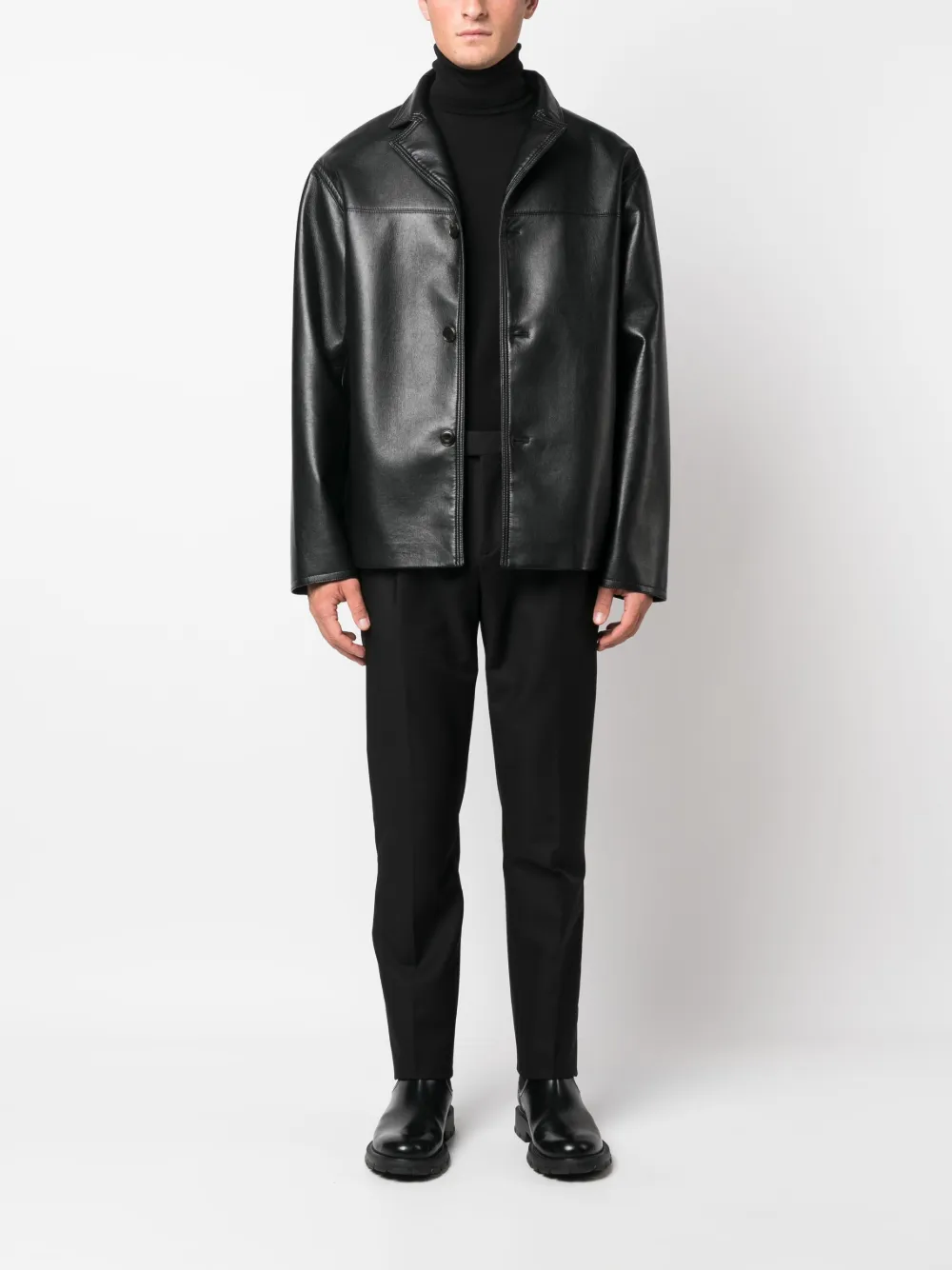 Lardini pressed-crease tapered-leg trousers - Zwart