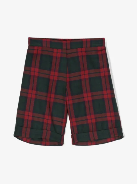 Siola tartan-check cotton-blend shorts