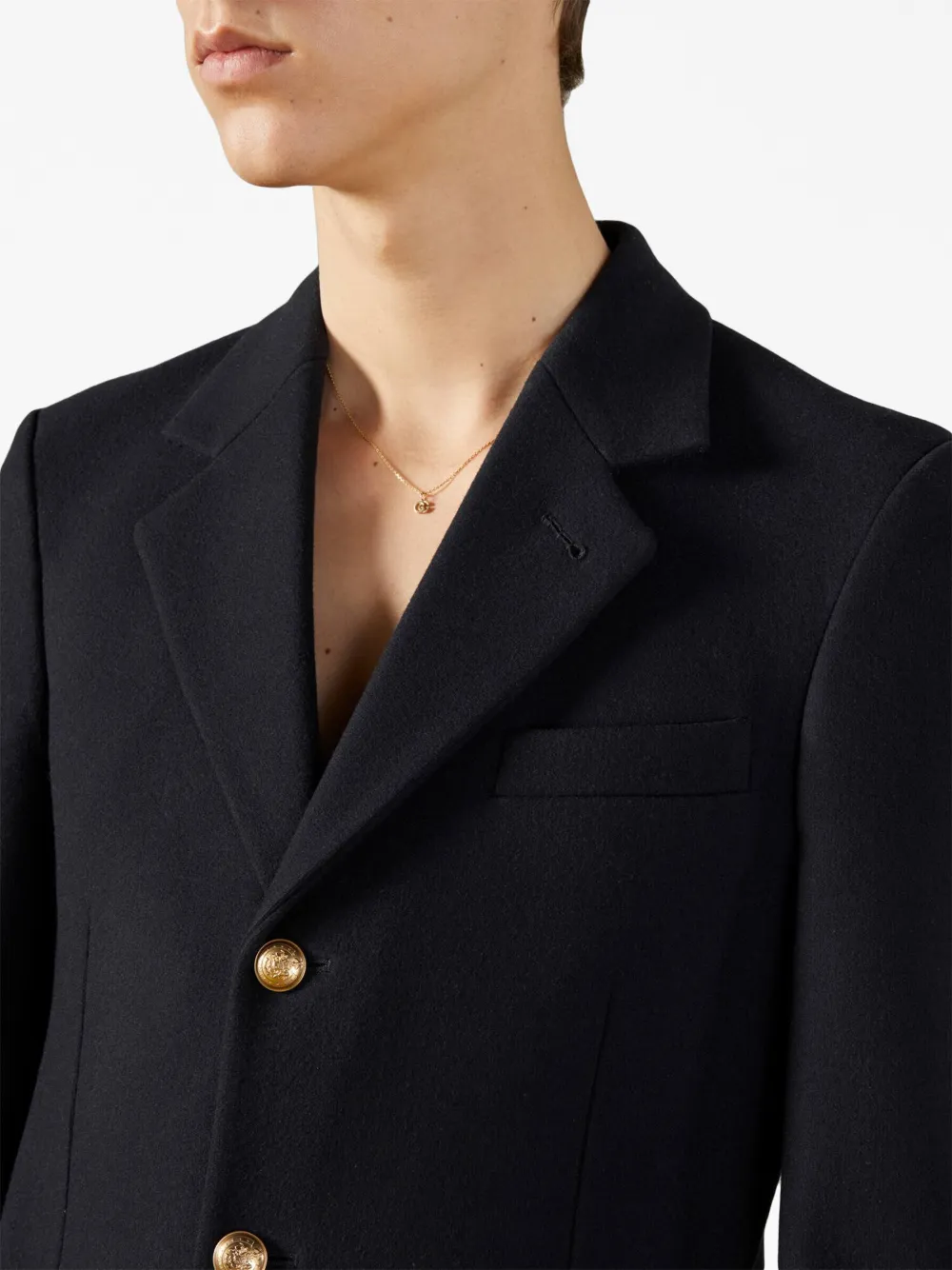 【送料&関税込】Gucci Graphite Wool Blazer Gucci wool-cashmere double-breasted Jacket | Grey | FARFETCH
