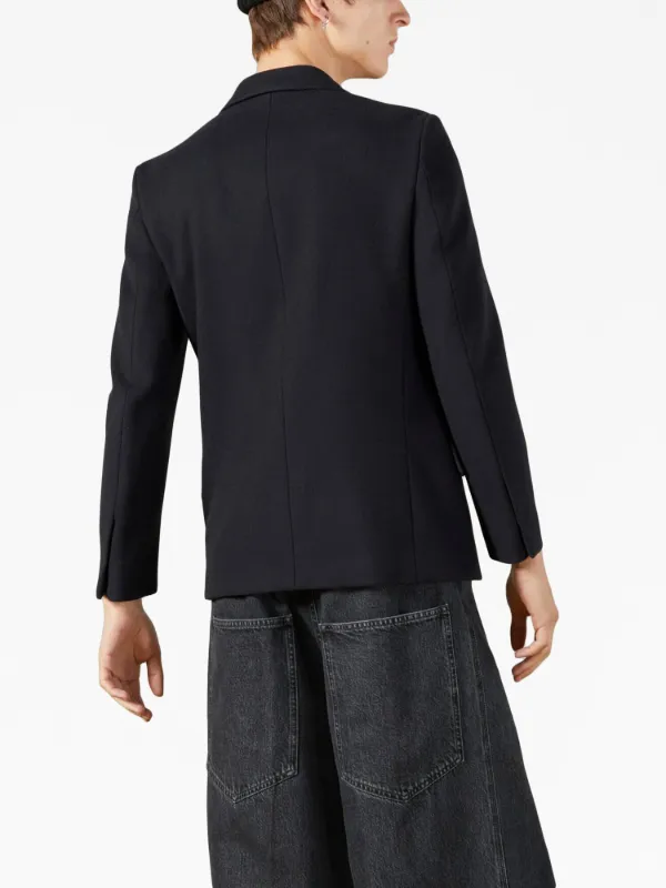 Gucci embossed-buttons Wool single-breasted Blazer | Black
