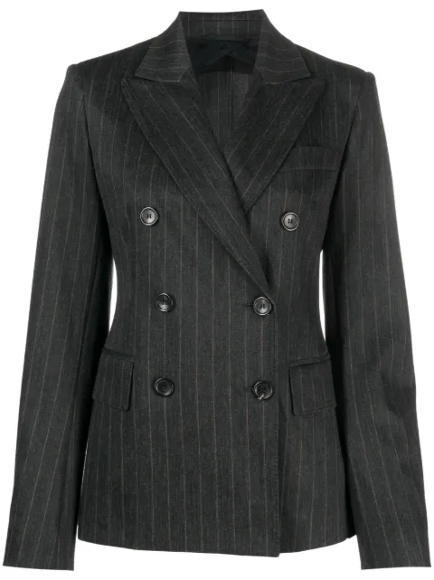 Max Mara blazer croisé à fines rayures