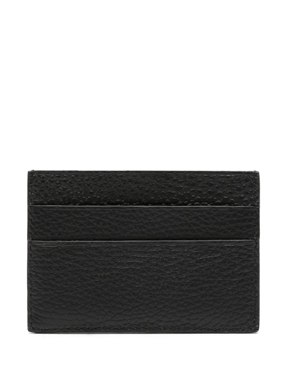 Shop Fursac Logo-stamp Leather Cardholder In Black