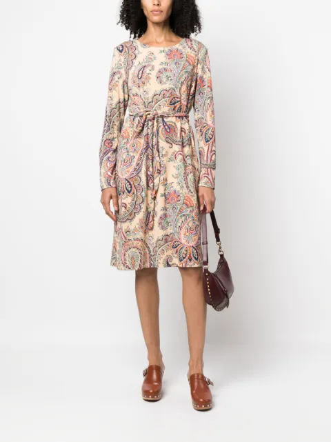 ETRO paisley-print belted dress 185105099 - 1