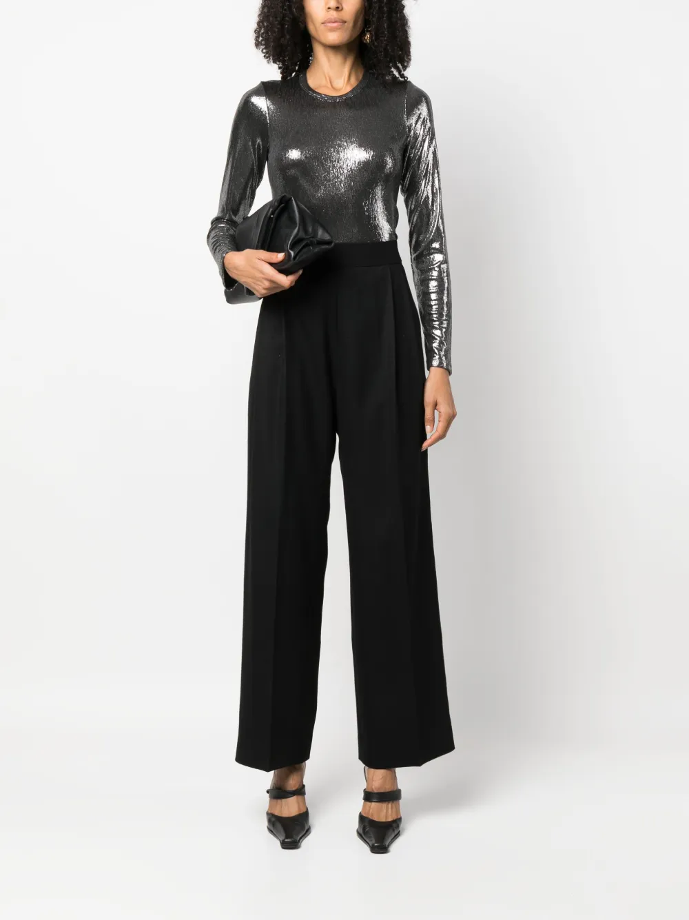 Forte Forte Metallic T-shirt - Zilver