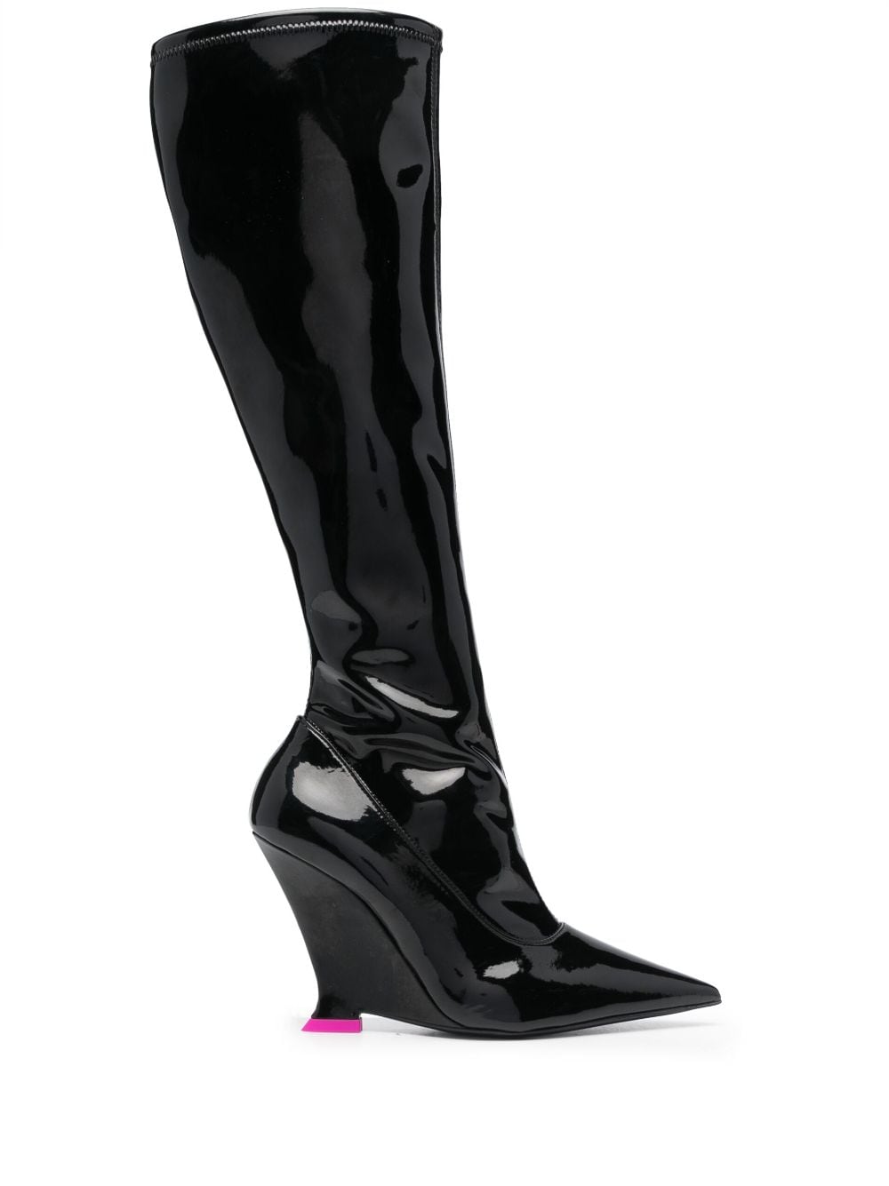 Frida 100mm patent leather boots