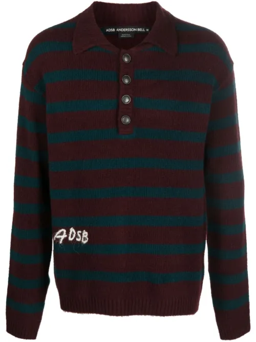 Polo rayé à logo brodé - Andersson Bell - Modalova