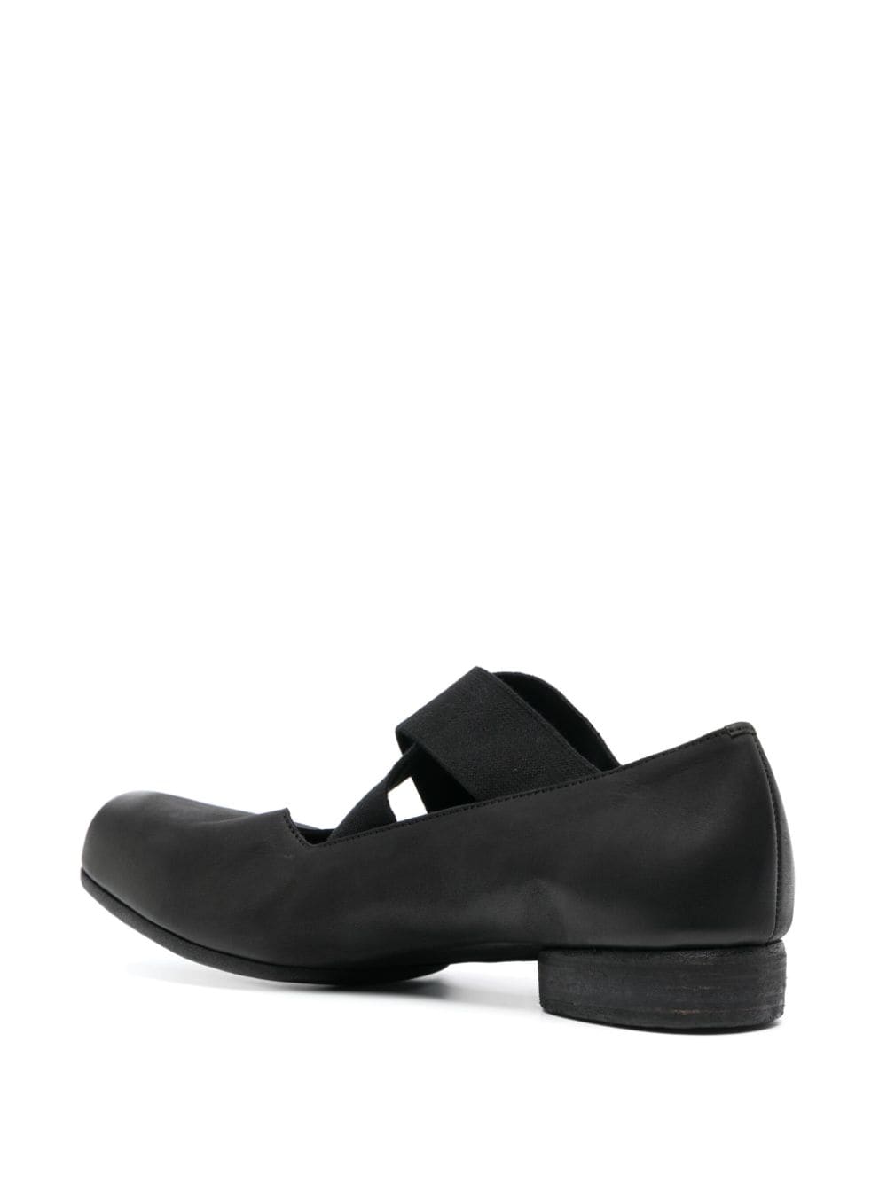 Shop Uma Wang Square-toe 23mm Leather Ballerina Shoes In Black