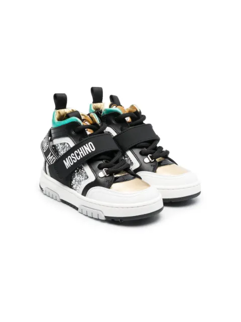 Moschino Kids tenis con logo estampado