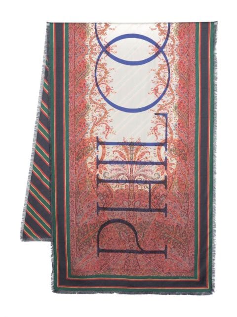 Pierre-Louis Mascia Fancy graphic-print silk scarf