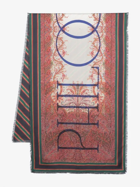 Pierre-Louis Mascia graphic-print silk scarf