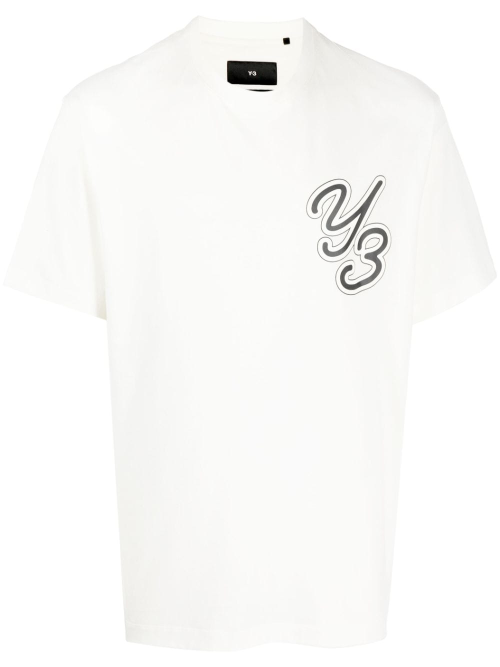 Image 1 of Y-3 logo-print cotton T-shirt