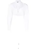 Jacquemus La chemise Plidao cropped shirt - White