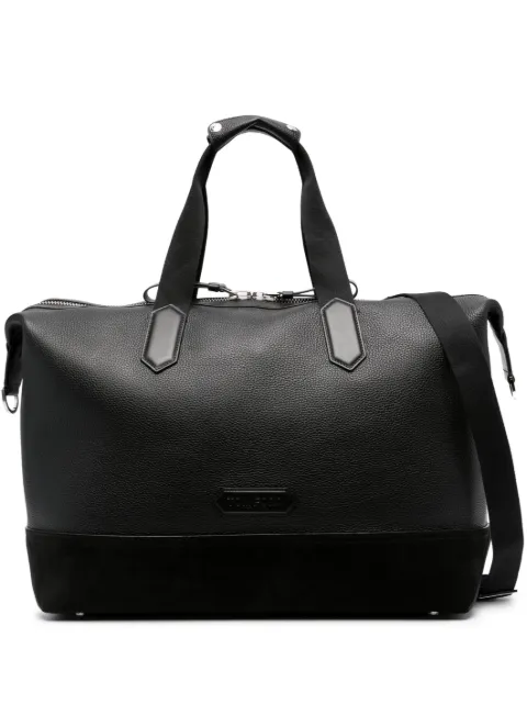 TOM FORD logo-patch pebbled holdall