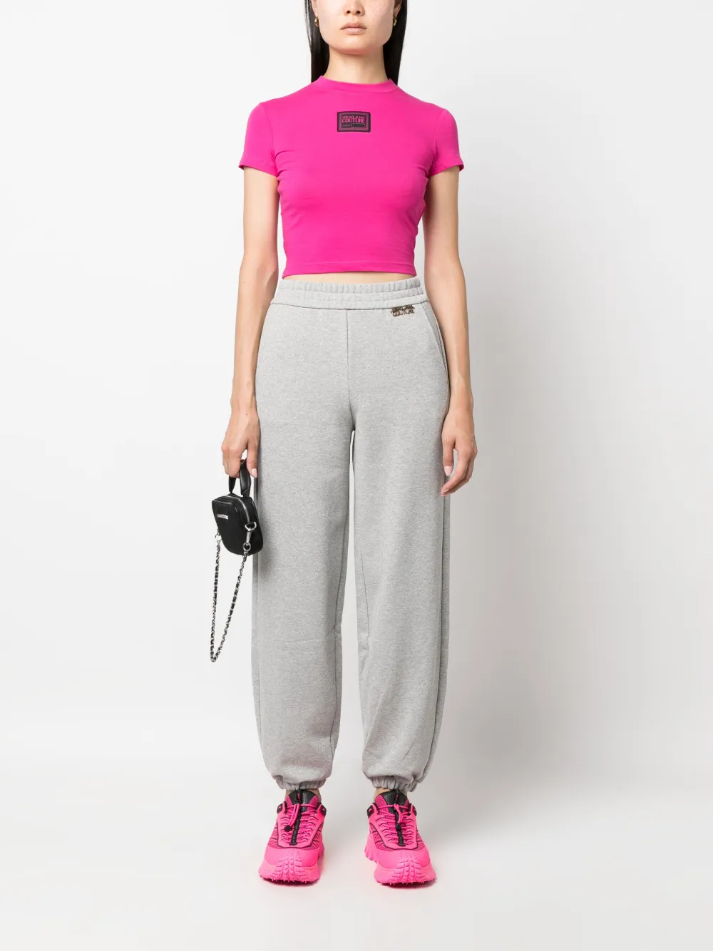 Versace Jeans Couture logo-plaque track pants - Grijs