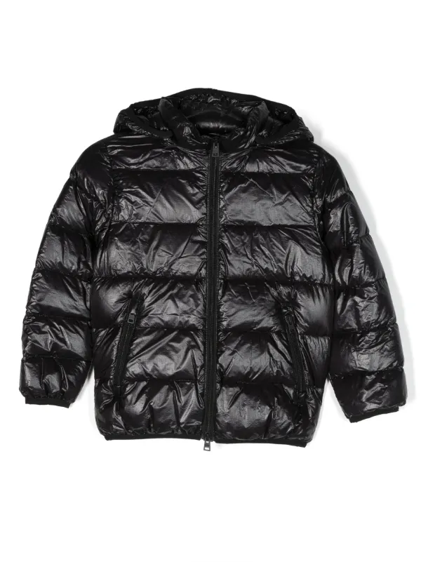 Herno Kids フーデッド パデッドジャケット | ブラック | FARFETCH JP