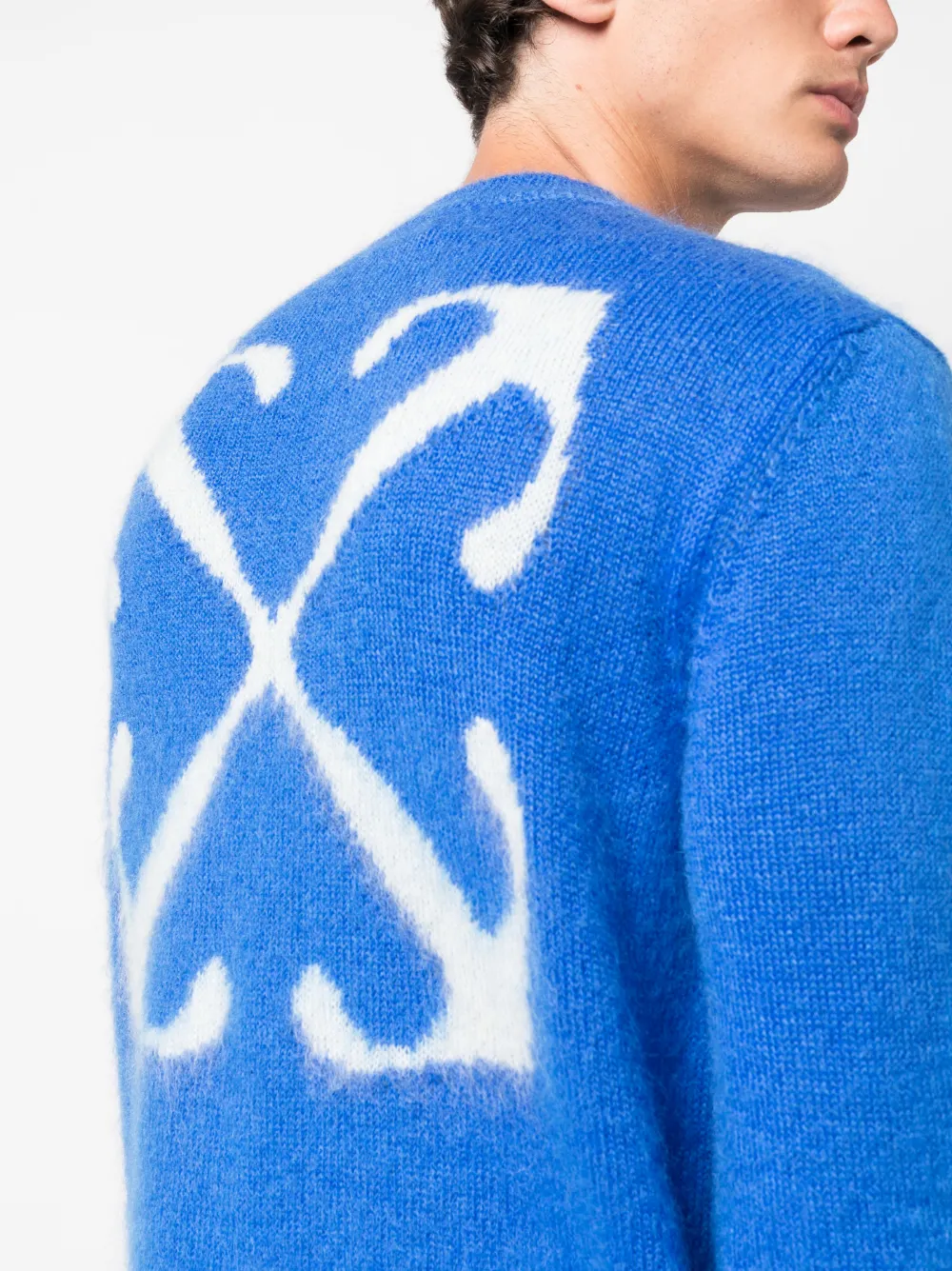 Cheap Off-White Arrows logo-intarsia jumper Men