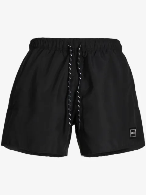 HUGO logo-plaque drawstring shorts