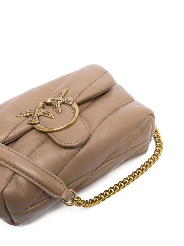 PINKO Bolsa Love Baby Acolchoada | Marrom | FARFETCH BR