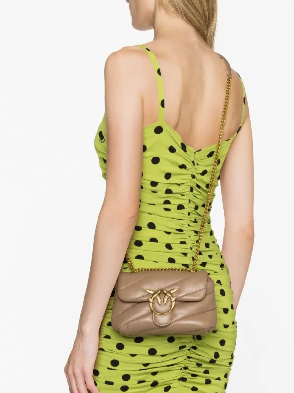 PINKO Bolsa Love Baby Acolchoada | Marrom | FARFETCH BR