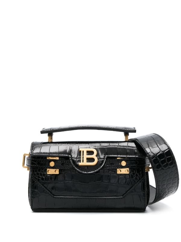 Balmain B Buzz 19 crocodile embossed Bag Farfetch