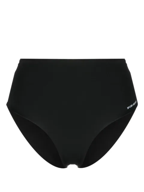 Sporty & Rich logo-print high-waisted bikini bottoms