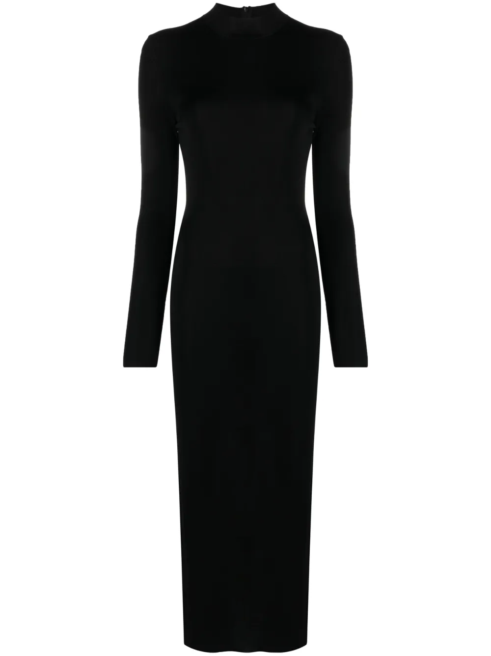 TOM FORD robe longue en maille à col rond | noir | Image 1