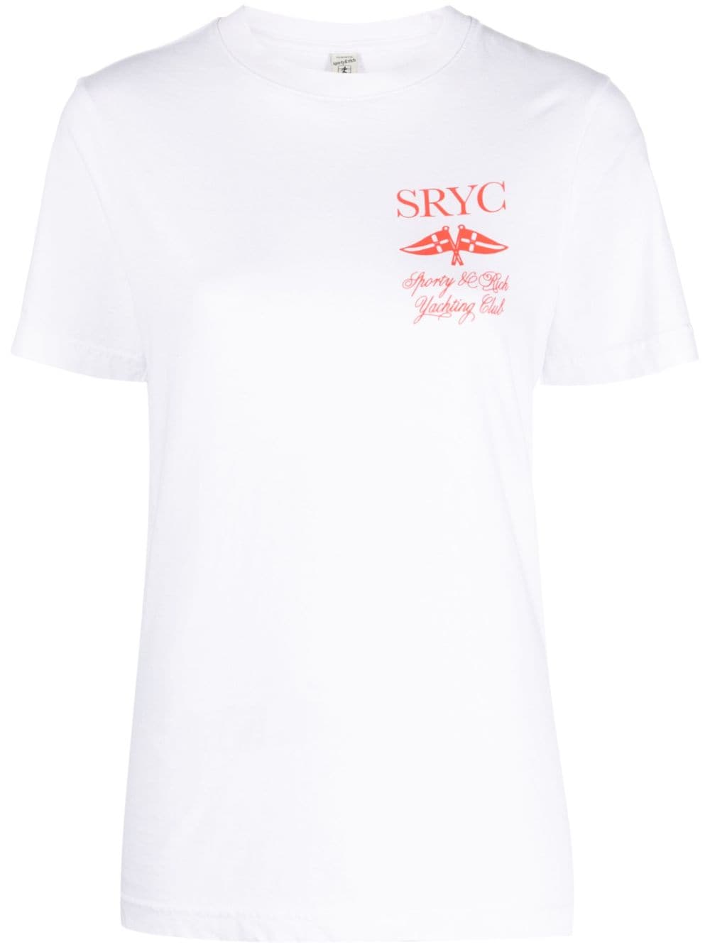 Sporty And Rich Logo-print Jersey T-shirt In White