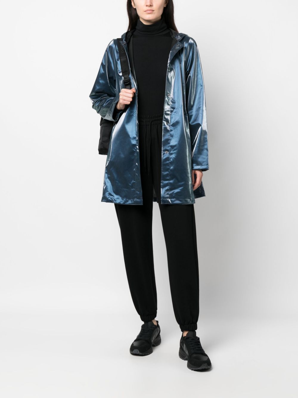 Rains Parka met iriserend-effect - Blauw